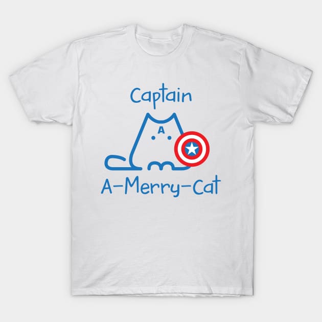 Captain A-Merry-Cat T-Shirt by Mozz